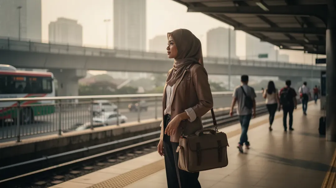 Tabel perhitungan buffer arus kas di layar laptop
