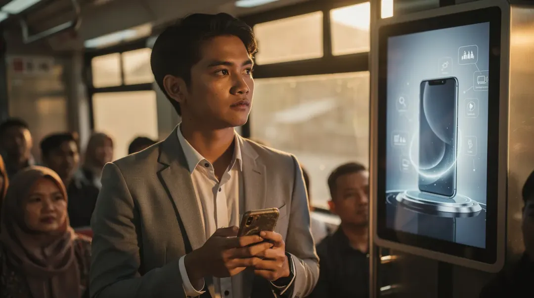 Tabel simulasi perhitungan cicilan dan arus kas di layar laptop