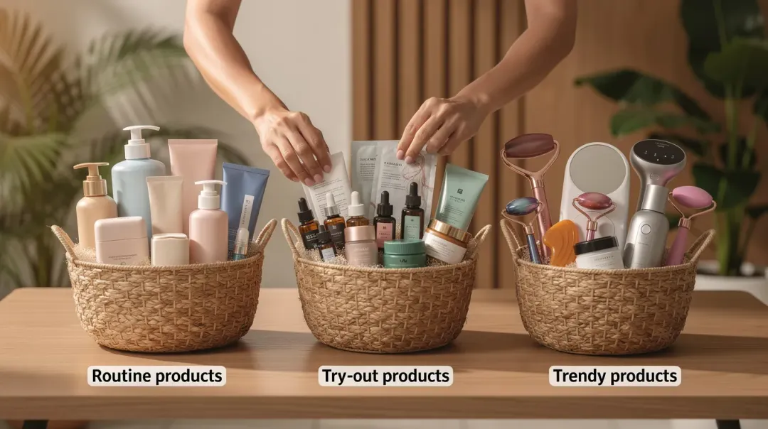 Audit stok skincare di kamar